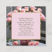  Rozen goud  roze Vierkante Visitekaartje (Achterkant)