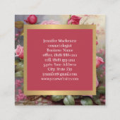 Rozen goud roze Vierkante Visitekaartje (Achterkant)