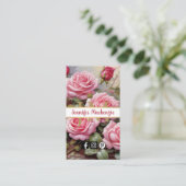 Rozen goud  roze Visitekaartje (Staand voorkant)