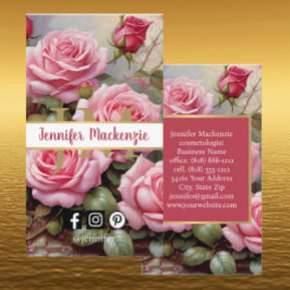  Rozen goud  roze Visitekaartje