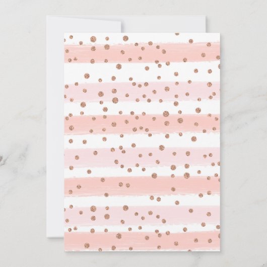 Rozen goudballonnen | 100e verjaardag uitnodiging (Achterkant)