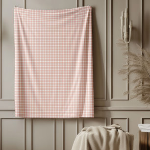 Rozen gouden deken met Classic Plaid Style