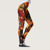 rozen gouden draak leggings (Rechts)