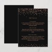 Rozen gouden en zwarte Glitter Detail Behuizing Ka Kaart (Voorkant / Achterkant)