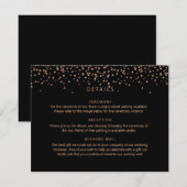 Rozen gouden en zwarte Glitter Detail Behuizing Ka Kaart (Voorkant / Achterkant)