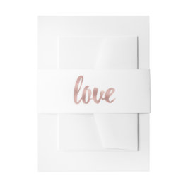 Rozen gouden folie uitnodigingen wikkel