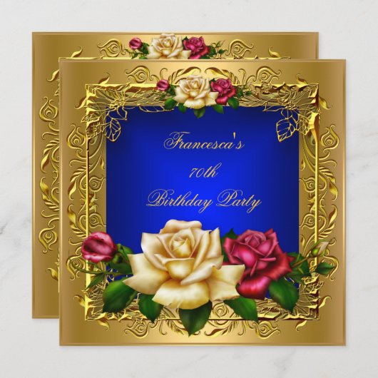 Rozen gouden legant geboortedag B Kaart (Voorkant / Achterkant)