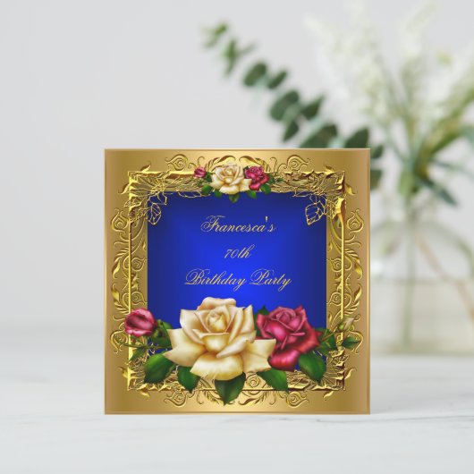 Rozen gouden legant geboortedag B Kaart (Staand voorkant)