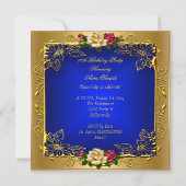 Rozen gouden legant geboortedag B Kaart (Achterkant)