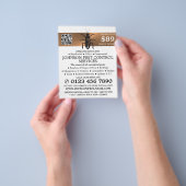 Rozen gouden strip - zwarte kakkerlak - ongedierte flyer (Hand)