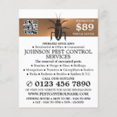 Rozen gouden strip - zwarte kakkerlak - ongedierte flyer (Voorkant)