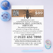 Rozen gouden strip - zwarte kakkerlak - ongedierte flyer (Enkel)