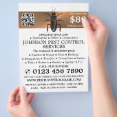 Rozen gouden strip - zwarte kakkerlak - ongedierte flyer (Hand)