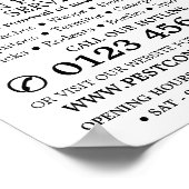 Rozen gouden strip - zwarte kakkerlak - ongedierte poster (Hoek)