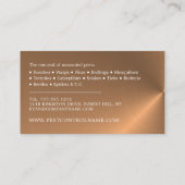 Rozen gouden strip - zwarte kakkerlak - ongedierte visitekaartje (Achterkant)