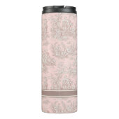 rozen gouden toile de jouy gedrukt thermosbeker (Achterkant)
