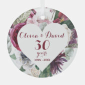 Rozen Greenery 30th Jubileum Ceramic Ornament (Voorkant)