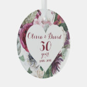 Rozen Greenery 30th Jubileum Ceramic Ornament (Voorkant Rechts)