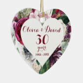 Rozen Greenery 30th Jubileum Ceramic Ornament (Rechts)