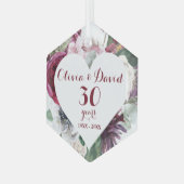 Rozen Greenery 30th Jubileum Ceramic Ornament (Voorkant links)