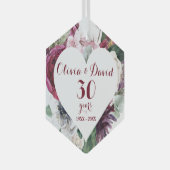 Rozen Greenery 30th Jubileum Ceramic Ornament (Voorkant Rechts)