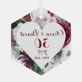 Rozen Greenery 30th Jubileum Ceramic Ornament (Achterkant)