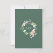 Rozen Greenery Garland Floral RSVP Kaartje (Achterkant)