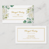 Rozen & groen | Wedding Planner Visitekaartje Informatiekaartje (Voorkant / Achterkant)