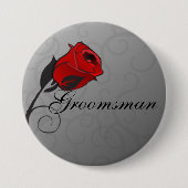 Rozen Groomsman Button (Voorkant)