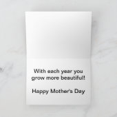 Rozen grote lettertype Moederdag Kaart (Binnen)