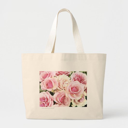 Rozen Grote Tote Bag (Voorkant)