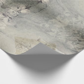 Rozen Grunge Gray Gothic Cadeaupapier (Hoek)