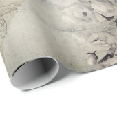 Rozen Grunge Gray Gothic Cadeaupapier (Rol Hoek)