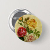  Rozen Grunge Ronde Button 5,7 Cm (Voorkant /achterkant)