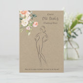 Rozen Guess Jurk Vrijgezellenfeest Spel Kaart (Staand voorkant)