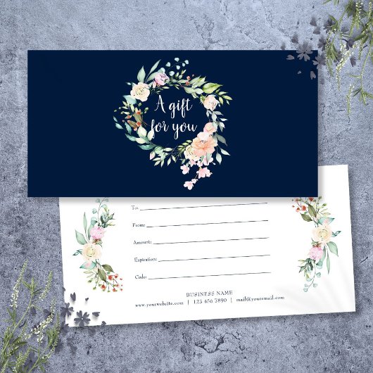 Rozen Guirlande Waterverf Bloemencertificaat