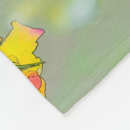 Rozen, haal je mooie rozen hier! fleece deken (Hoek)