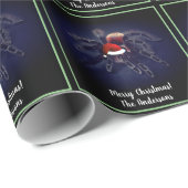Rozen haar Tarantula in Santa Hat Christmas Cadeaupapier (Rol Hoek)