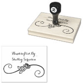 Rozen, handgemaakt door, 4 x 5 inch Rubber Stempel (Gestempeld)