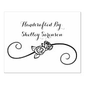 Rozen, handgemaakt door, 4 x 5 inch Rubber Stempel (Afrduk)