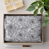 Rozen handgetekend patroon tissuepapier (Geschenk)