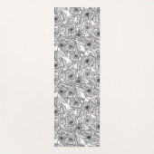 Rozen handgetekend patroon yogamat (Voorkant)