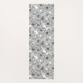 Rozen handgetekend patroon yogamat (Achterkant)