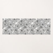 Rozen handgetekend patroon yogamat (Voorkant (horizontaal))