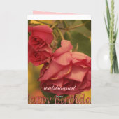 Rozen Happy Birthday Card Kaart (Achterkant)