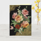  Rozen Happy Birthday kaart (Gele Bloem)