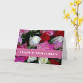Rozen Happy Birthday-kaart Kaart (Gele Bloem)