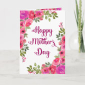 Rozen Happy Moederdag Holiday Kaart (Voorkant)