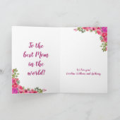 Rozen Happy Moederdag Holiday Kaart (Binnen)
