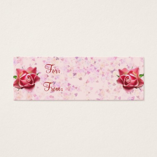 Rozen Harmony Gift Label Mini Visitekaartjes (Voorkant)